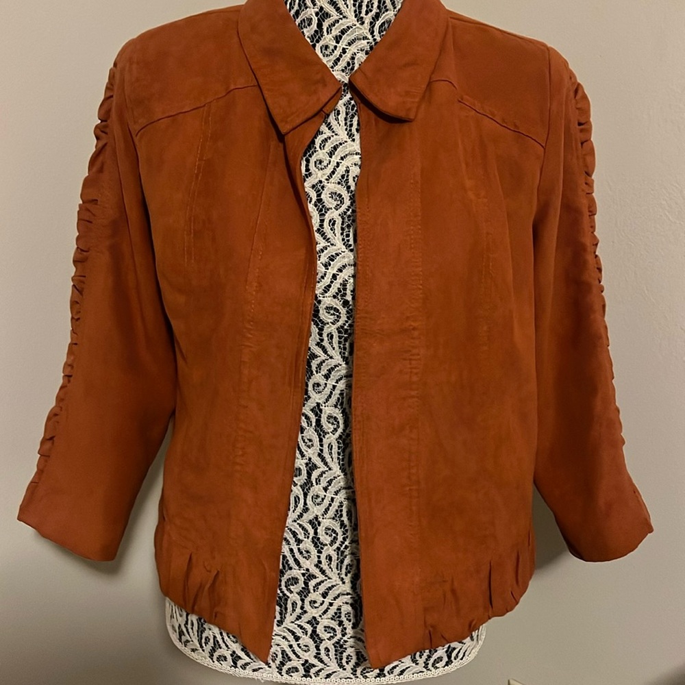 Christopher & Banks faux suede bomber